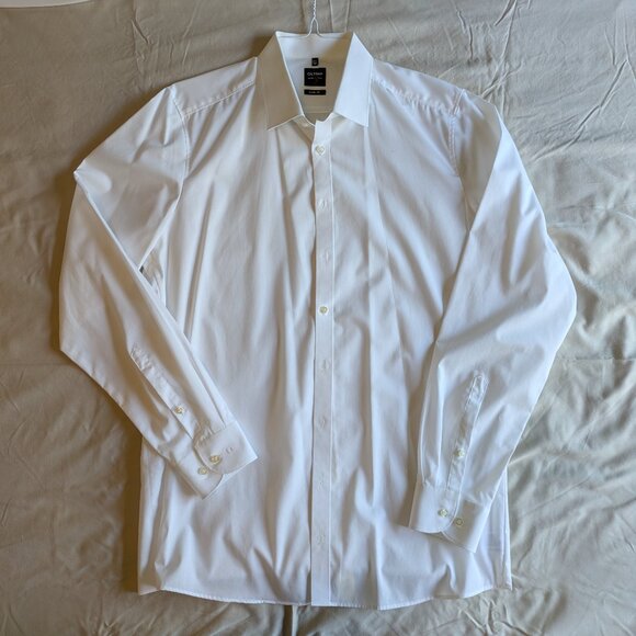 Olymp Level 5 Five business body fit beige dress shirt men 17.5/44 - Picture 6 of 11